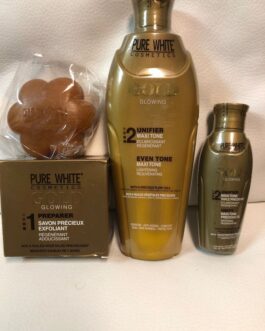 Pure white gold glowing set_ Lotion, oil and soap_ (1)